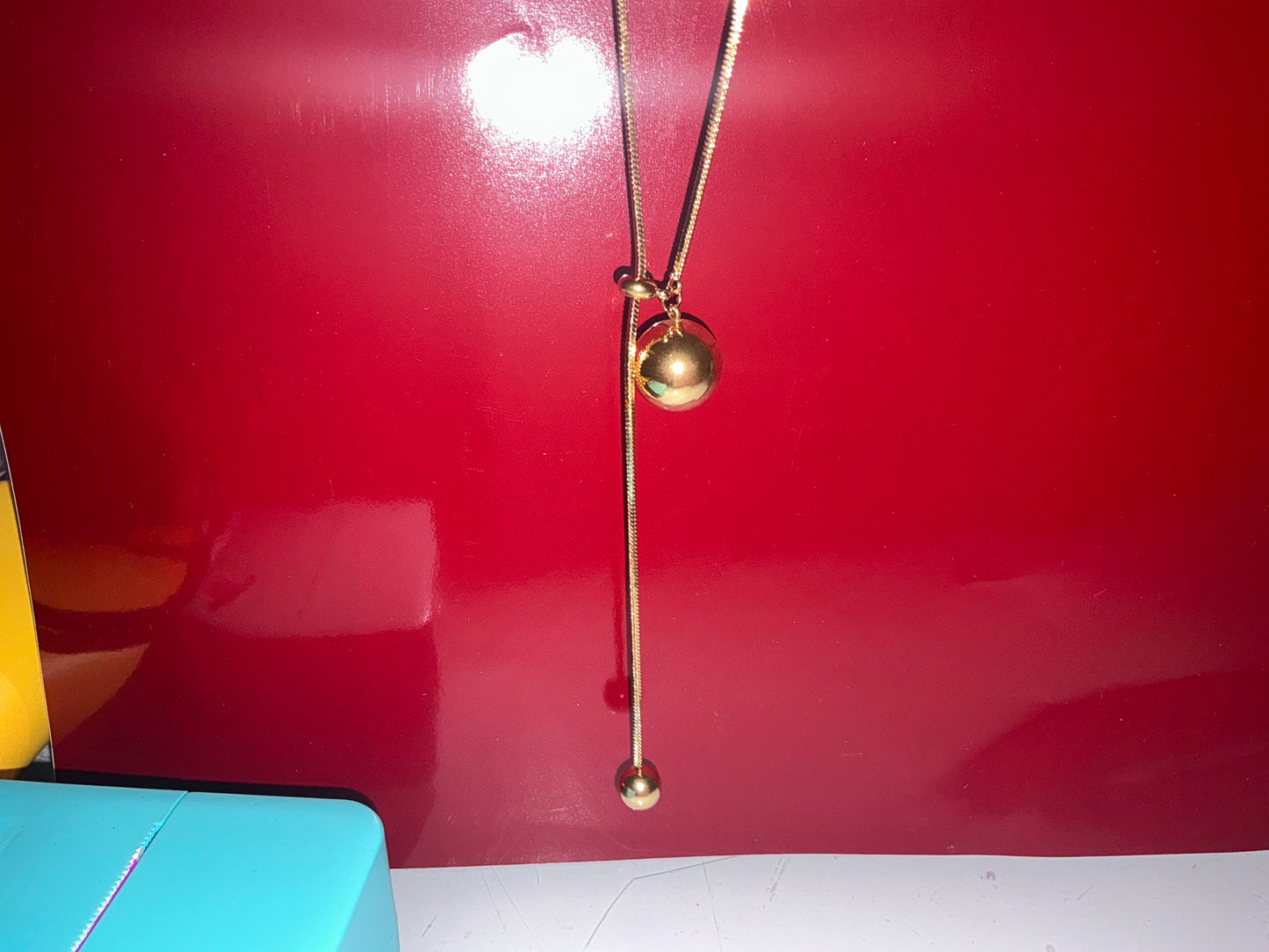 Gold Ball Adjustable Necklace