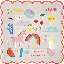 I Believe In Unicorns Party Plates