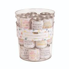 Happy Tin Candles
