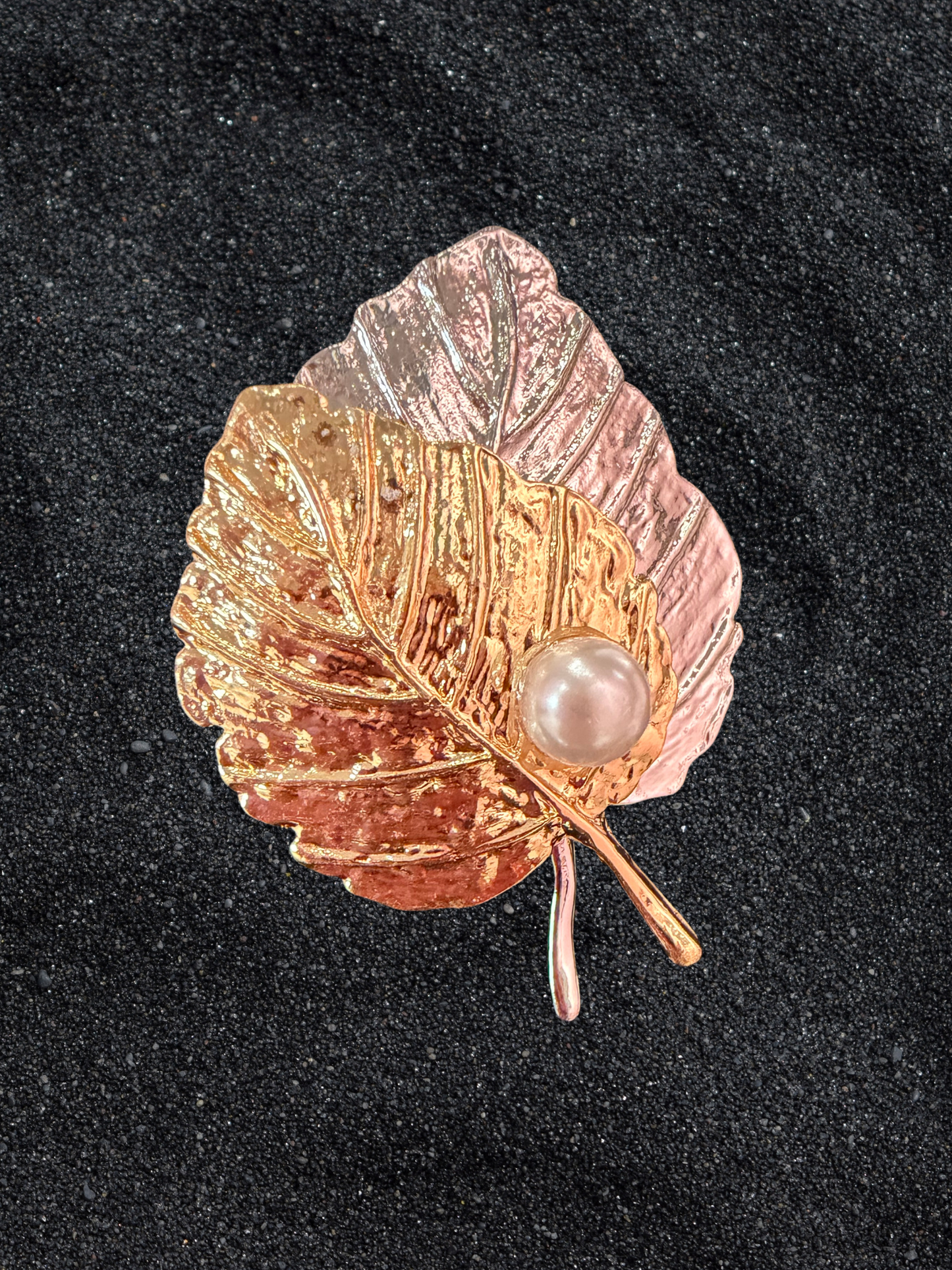 Broche Hojas 2 Tonos