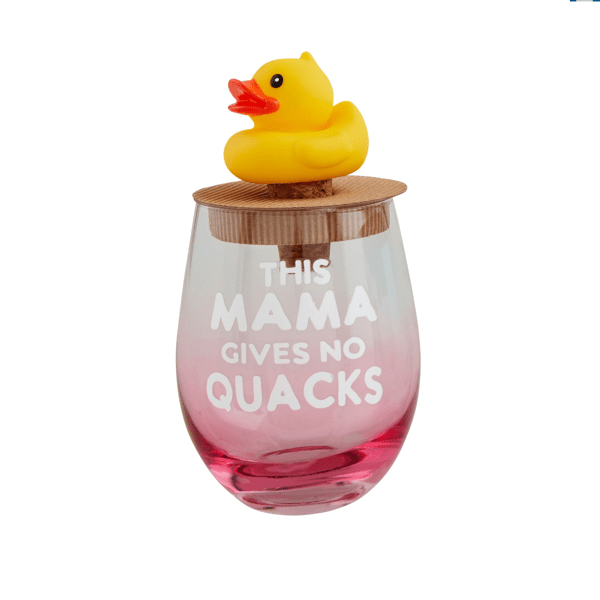 Mom Wine Glass and Stopper
