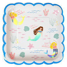 Let’s Be Mermaid Party Plates