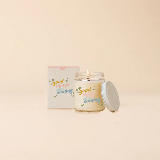 Good Things Are Coming Candle With Lid