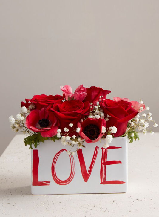Painted Love Planter