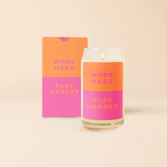 Work Hard Play Harder Candle
