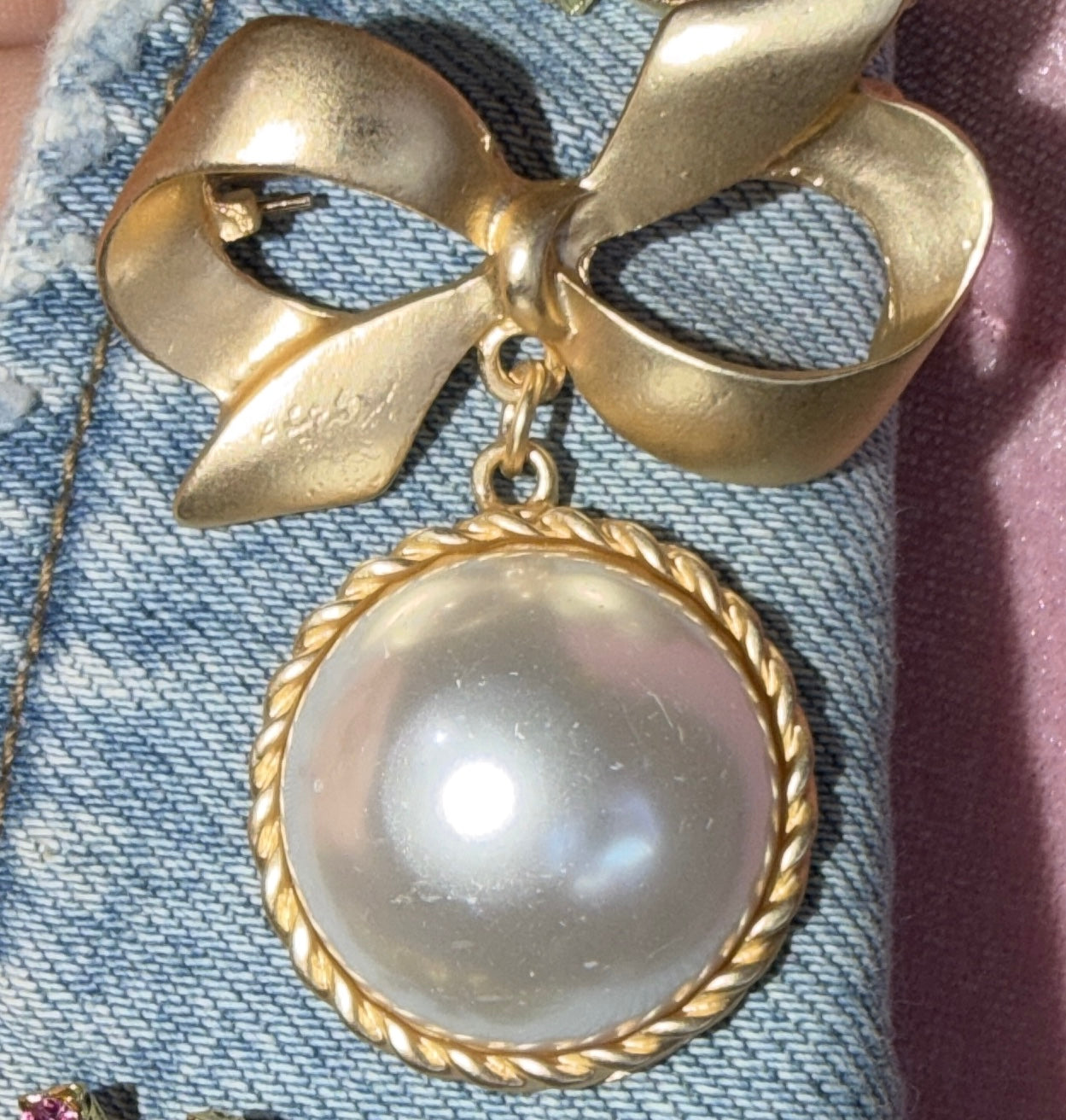 Broche Lazo & Perla